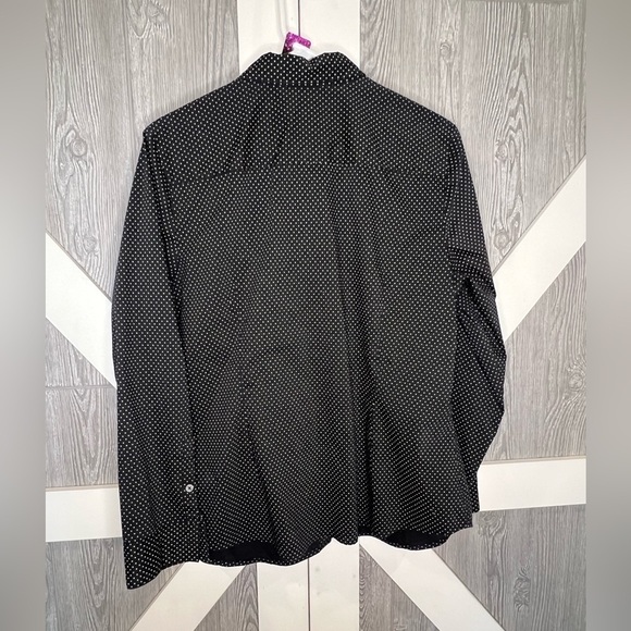 225. Apt. 9 Button Down Polka Dot Blouse XL - Picture 3 of 5